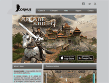 Tablet Screenshot of corvusgames.com